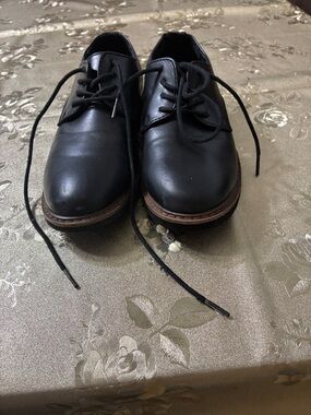 Deer Stags Black Lace-Up Kids Oxfords